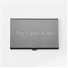 Product Thumbnail Engraved Gunmetal Business Card Case    