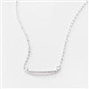 Sterling Silver CZ Bar Necklace