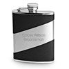 Engraved Diagonal Stripe Flask  