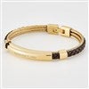 Product Thumbnail Brown and Golden Corded ID Bracelet  