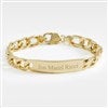 Gold Over Sterling Silver ID Bracelet   