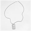Product Thumbnail Sterling Silver Textured Edge Dog Tag