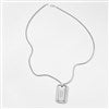 Product Thumbnail Back of Textured Edge Dog Tag Necklace