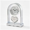 Product Thumbnail Engraved Silver Heart Wedding Clock   