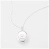 Sterling Silver & Diamond Oval Locket