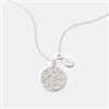 Sterling Silver Filigree Round Necklace 