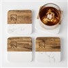 Pmall thumb Personalized Logo Wood and Marble Coaster Set  - 46339