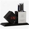 Pmall thumb Personalized Logo Grey Digital Desk Clock and Organizer  - 46692