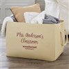 Pmall thumb Personalized Logo Embroidered Storage Tote- Natural  - 46709