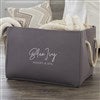 Pmall thumb Personalized Logo Embroidered Storage Tote- Grey - 46711