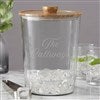 Pmall thumb Personal Logo Engraved Glass Ice Bucket with Acacia Lid  - 46728