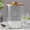 Pmall thumb Personal Logo Engraved Glass Ice Bucket with Acacia Lid  - 46728