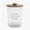 Pmall thumb Personal Logo Engraved Glass Ice Bucket with Acacia Lid  - 46728
