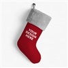 Pmall thumb Personalized Logo Grey Fur Cuff Christmas Stocking - 46982
