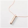 Rose Gold Vertical Cube Necklace