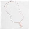 Rose Gold Cube Necklace on Chain
