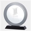 Pmall thumb Engraved Logo Round Smoke-Grey Glass Award  - 47167