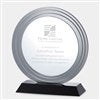 Pmall thumb Engraved Logo Round Smoke-Grey Glass Award  - 47167