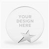 Pmall thumb Corporate Logo Recogniton Round Star Glass Award  - 47169