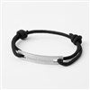 Engraved Black Cord ID Bracelet 