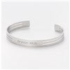 Product Thumbnail Engraved Silver Striped Stainless Cuff 