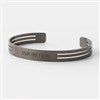 Product Thumbnail Engraved Gunmetal Striped Steel Cuff