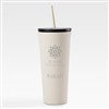 Pmall thumb Personal Logo Corkcicle 24oz Cold Cup with Straw- Cream  - 47427
