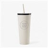 Pmall thumb Personal Logo Corkcicle 24oz Cold Cup with Straw- Cream  - 47427