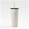 Pmall thumb Personal Logo Corkcicle 24oz Cold Cup with Straw- Cream  - 47427