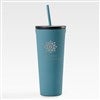 Pmall thumb Personal Logo Corkcicle 24oz Cold Cup with Straw- Teal  - 47441