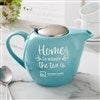 Pmall thumb Personalized Logo 30 oz. Turquoise Teapot  - 47545