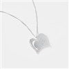 Back of Brushed Heart Swing Necklace