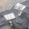 alt='Lavish Last Name Personalized Silver Cufflinks'