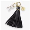 Pmall thumb Engraved Company Black Leather Tassel Keychain & Bag Tag  - 49038