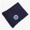 Pmall thumb Embroidered Logo Navy Knit Fringed Throw Blanket - 49811