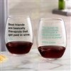 Product Thumbnail Stemless Wine Glass (Front & Back View)