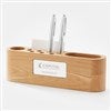 Pmall thumb Engraved Logo Solid Wood Desk Organizer & Name Plate - 50016