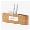 Pmall thumb Engraved Logo Solid Wood Desk Organizer & Name Plate - 50016