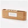Pmall thumb Engraved Logo Solid Wood Desk Organizer & Name Plate - 50016