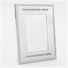 Pmall thumb Engraved Logo Silver Beaded 4x6 Picture Frame - 50035