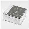 Pmall thumb Custom Retirement Logo Silver and Gunmetal Keepsake Box - 51264