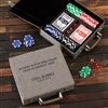 Pmall thumb Custom Retirement Logo Grey Leatherette Poker Chip Set - 51293