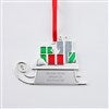 Product Thumbnail Silver Sled with Presents Metal Ornament
