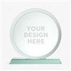 Pmall thumb Engraved Logo Round Jade Glass Award- Medium - 51351