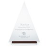 Pmall thumb Engraved Logo Large Glass Triangle Award with Wood - 51601