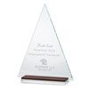 Pmall thumb Engraved Logo Large Glass Triangle Award with Wood - 51601