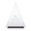 Pmall thumb Engraved Logo Large Glass Triangle Award with Wood - 51601