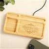 Pmall thumb Engraved Logo Bamboo Charging Valet Tray - 51603