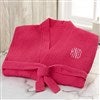 Product Thumbnail Fuchsia Waffle Weave Robe Folded