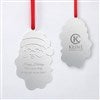 Pmall thumb Engraved Logo Silver Santa Ornament - 52673